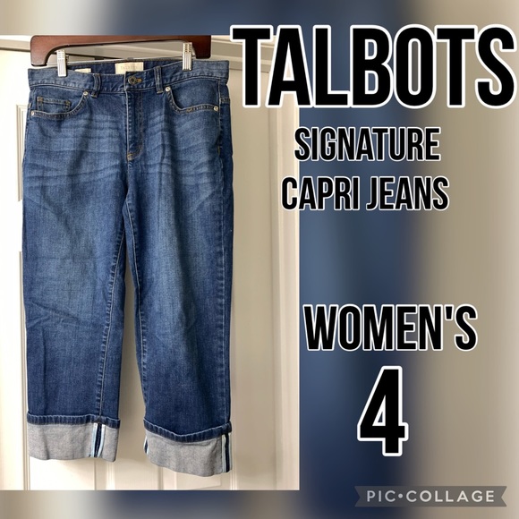Talbots Signature Jean Capris Size 4 - Picture 1 of 7